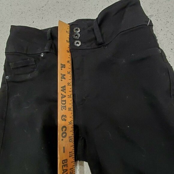 Blue Savy Womens Slim Flat Black Denim Jeans Size 7/28 - Picture 5 of 7
